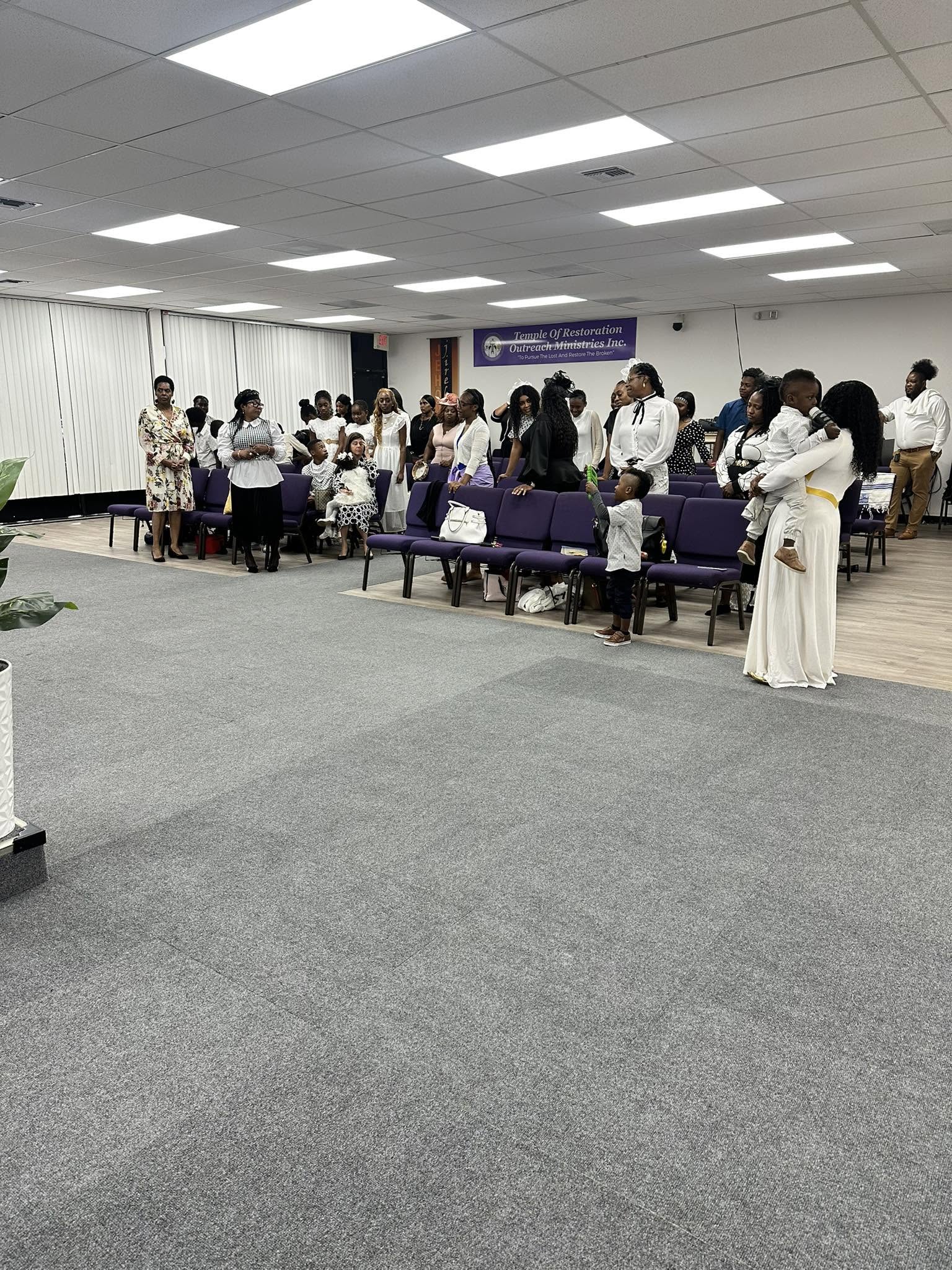 The TOROM congregation gathered in the Sunrise sanctuary The TOROM congregation gathered in the Sunrise sanctuary
